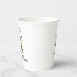 Gobelets En Papier L'amour fleurit avec la nature