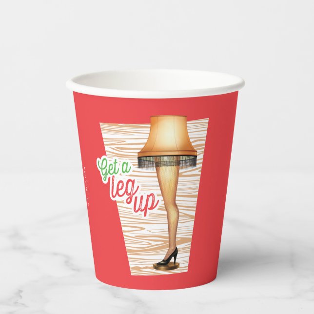 Gobelets En Papier Lampe d'histoire de Noël | Leg Up (Recto)