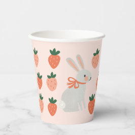 Gobelets En Papier Lapin et fraise