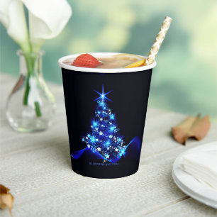 Gobelets En Papier l'arbre de Noël stylisé et lumineux de SlipperyJoe