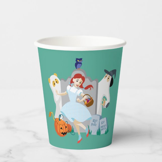 Gobelets En Papier L'Assistant D'Oz™ | Dorothy Halloween Joyeuse Dans (Recto)