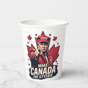 Gobelets En Papier Le Canada le 51e État Trump Canadien