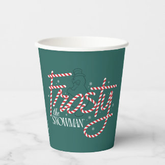 Gobelets En Papier Le logo du Sucre de canne Snowman Frosty