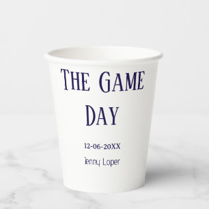 Gobelets En Papier le nom du match du club de football du jour de jeu