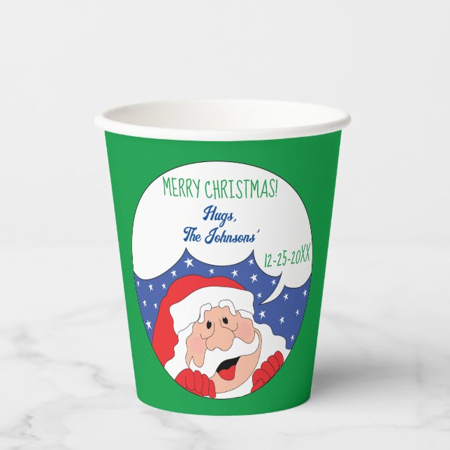 Gobelets En Papier Le Père Noël dit (Recto)