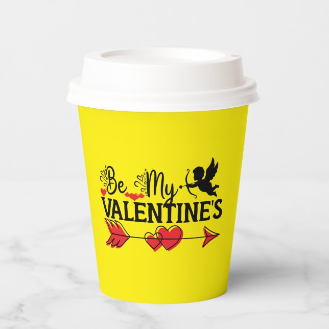 Gobelets En Papier Le T-shirt de ma Saint Valentin (Recto)