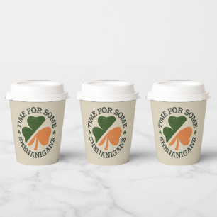 Gobelets En Papier Le temps de Saint-Patrick pour quelques clovers de