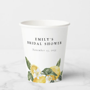 Gobelets En Papier Lemon Citrus Main Squeeze Fête de Mariage