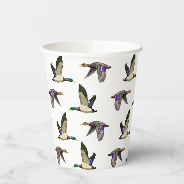Gobelets En Papier Les amateurs de canard de Mallard (Gauche)