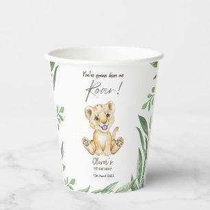 Gobelets En Papier Les enfants de Lionceau Anniversaire