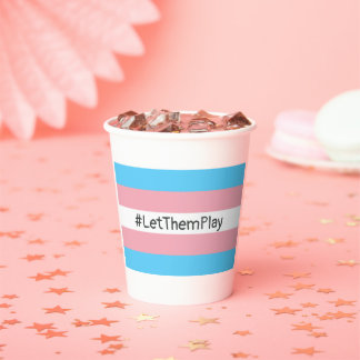 Gobelets En Papier #Let'ThemPlay Drapeau Transgenre Athlètes