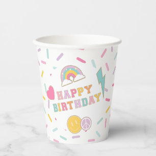 Gobelets En Papier LETTRE Patchs PRÉPÉ ANNIVERSAIRE