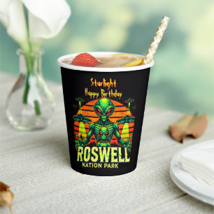 Gobelets En Papier L'évasion cosmique de Roswell vous attend !