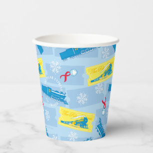 Gobelets En Papier L'Express polaire   Retro Train & Ticket Motif