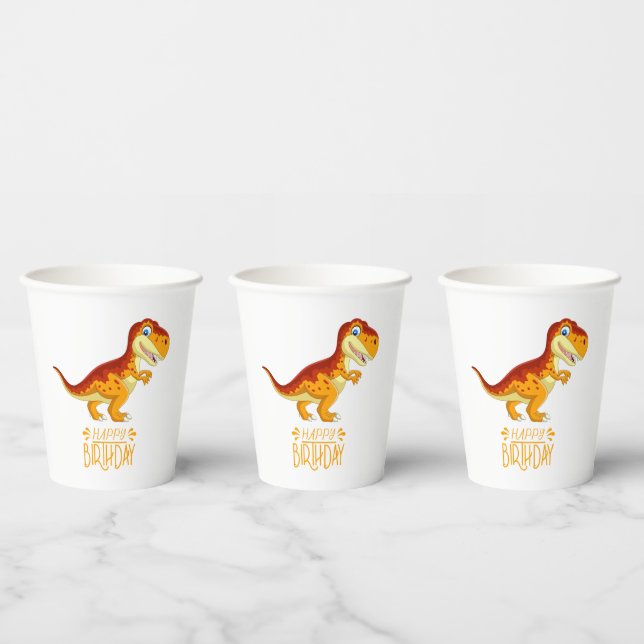 Gobelets En Papier Libérez l'or Dino de Fun Kid's (Multi)