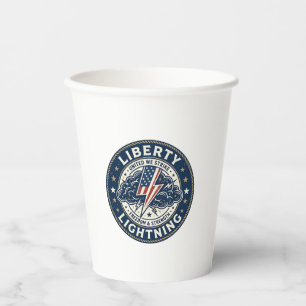 Gobelets En Papier Liberté Foudre Patriotique Tempête Patriotique Lum