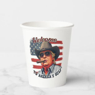 Gobelets En Papier Liberté pour Trump américain du Golfe