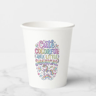 Gobelets En Papier Licorne Mignonne Colorée et un Peu Magique Origina