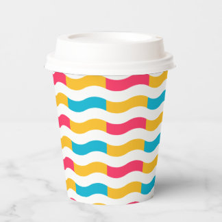 Gobelets En Papier Lignes colorées
