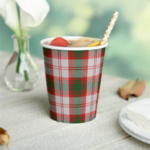 Gobelets En Papier Lindsay Dress Clan Scottish Plaid Motif