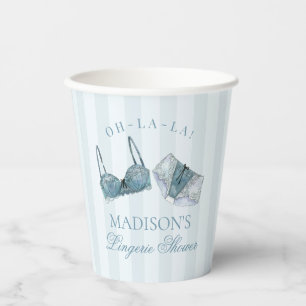Gobelets En Papier Lingerie Bleue Douche Décoration pour Enterrement
