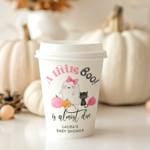 Gobelets En Papier Little Boo est presque attendu baby shower rose