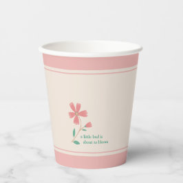 Gobelets En Papier Little Bud Floral Hand Lettering