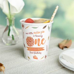 Gobelets En Papier Little Cutie Pie Automne 1er Anniversaire