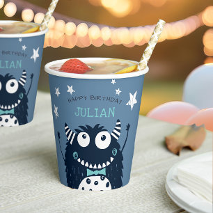 Gobelets En Papier Little Monster Fête Anniversaire de enfant personn