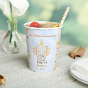 Gobelets En Papier Little Peanut Dreams - Baby shower d'éléphants