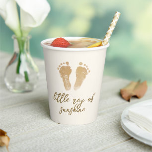 Gobelets En Papier Little Ray of Sunshine Boho Baby shower