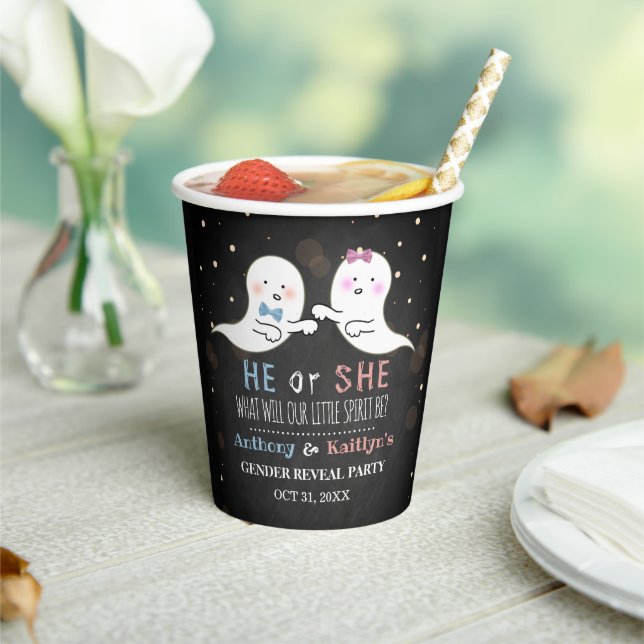 Gobelets En Papier Little Spirit Halloween Fantômes Genre Reveval Par (Insitu)