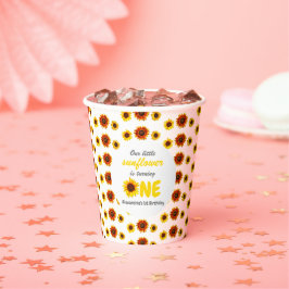 Gobelets En Papier Little Sunflower 1er anniversaire