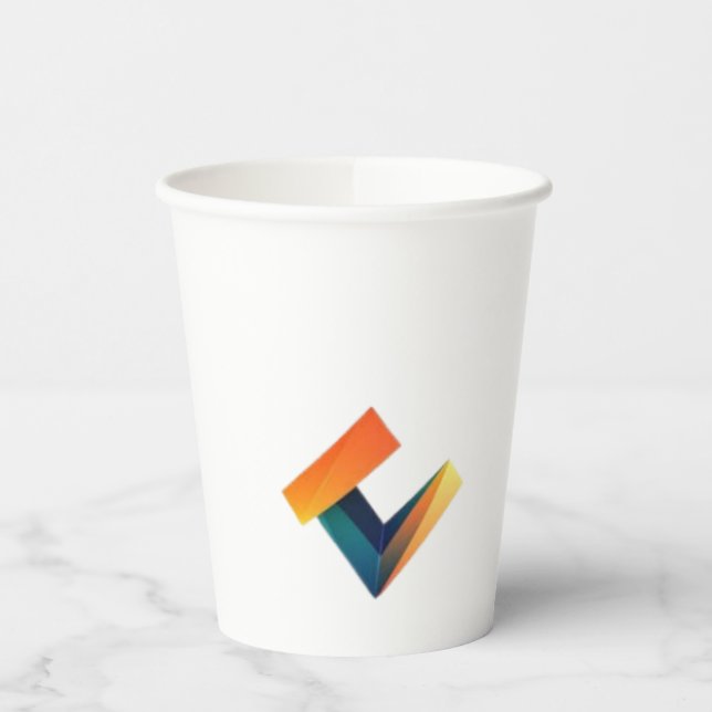 Gobelets En Papier Logo de la coupe de papier 8oz conçu. (Gauche)