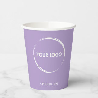 Gobelets En Papier Logo d'entreprise personnalisé Modèle Lavender Lil