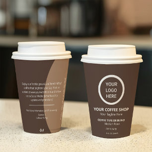 Gobelets En Papier Logo d'entreprise personnalisé Promotionnel Swag C