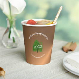 Gobelets En Papier Logo d'entreprise promotionnel Cuivre d'entreprise