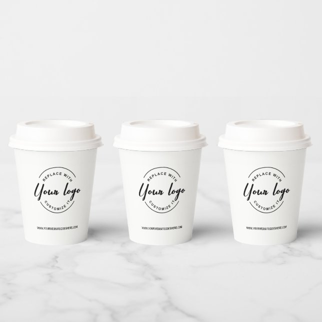 Gobelets En Papier Logo d'entreprise simple Moderne professionnel (Multi)