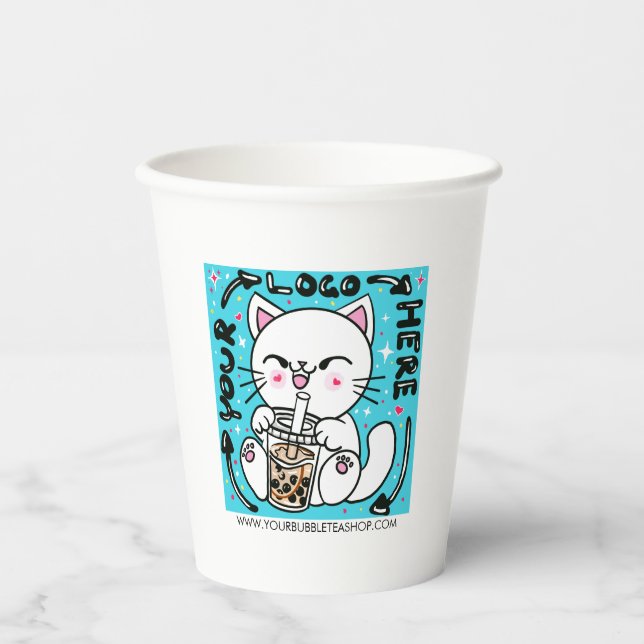 Gobelets En Papier Logo Entreprise Promotion (Recto)