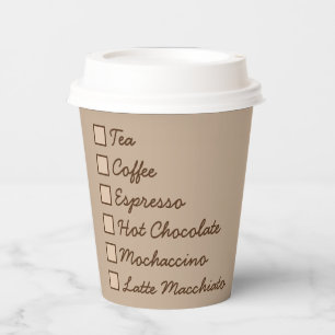 Gobelets En Papier Logo Professionnel Servant des boissons chaudes de