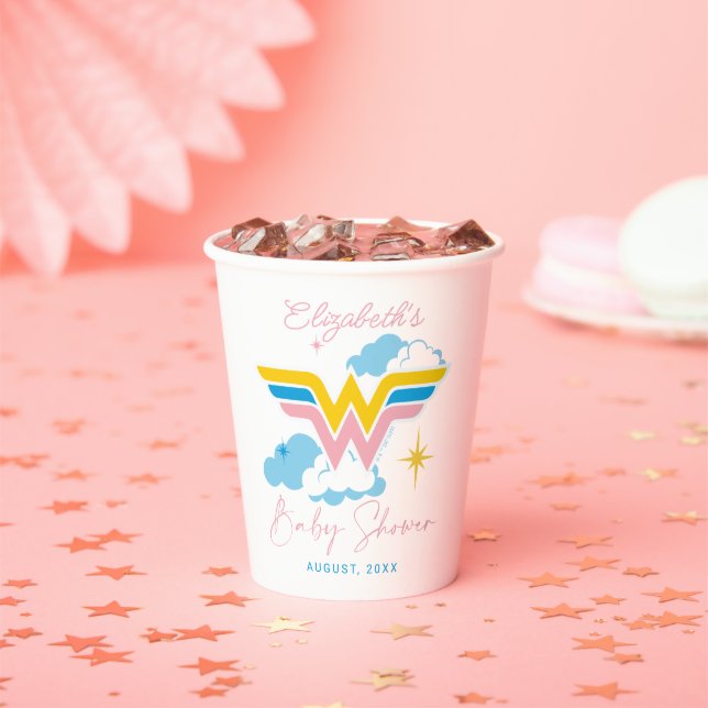 Gobelets En Papier Logo Wonder Woman | BABY SHOWER (Insitu)
