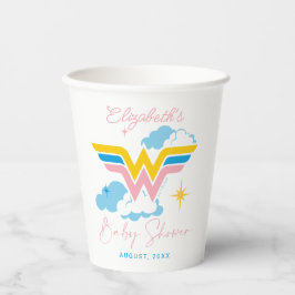 Gobelets En Papier Logo Wonder Woman | BABY SHOWER