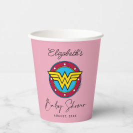 Gobelets En Papier Logo Wonder Woman | Nouveau bébé bientôt