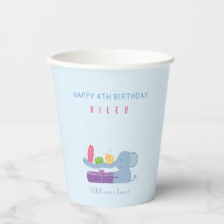 Gobelets En Papier Long-Nosed Elephant & Gifts Birthday Paper Cups