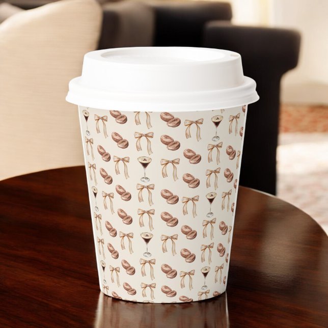 Gobelets En Papier Love is Brewing Espresso Martini Enterrement de Vi (Créateur téléchargé)