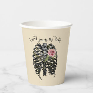 Gobelets En Papier Loved You to Dead - Cage de côtes gothiques