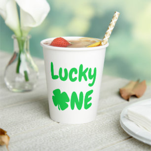 Gobelets En Papier Lucky One St Patrick's Day 1er anniversaire