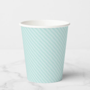 Gobelets En Papier Lumière Turquoise Blanc Fun Stripes Simplement Élé