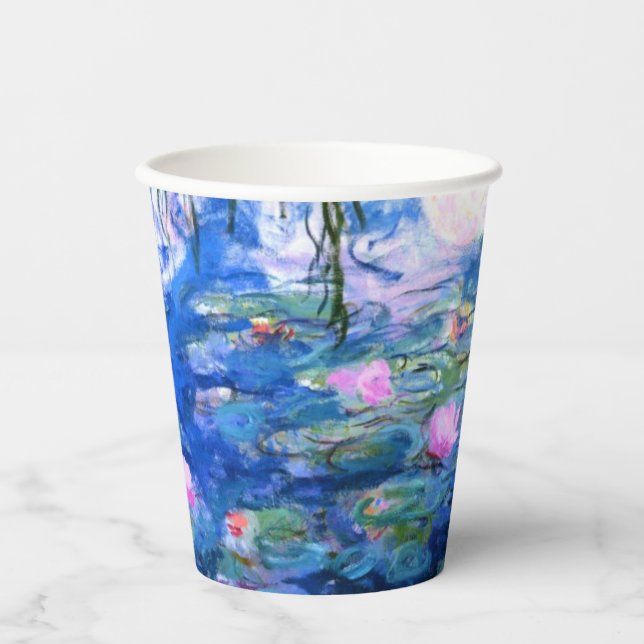 Gobelets En Papier Lys d'eau rose Monet  (Recto)