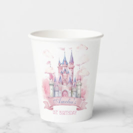 Gobelets En Papier Magic Princess Castle Coupes en papier d'anniversa